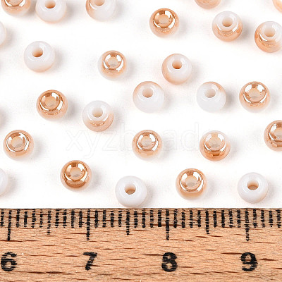 6/0 Half Plated Glass Beads SEED-N008-04F-1