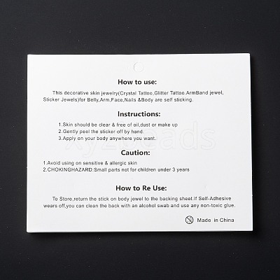Acrylic Face Gems Stickers LS-MRMJ-F014-04-1