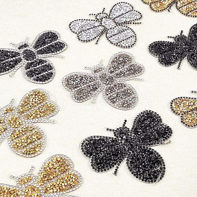 Rhinestones Sew on/Iron on Patches DIY-FG0001-38-1