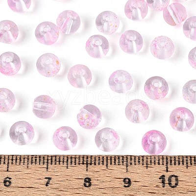 Baking Paint Transparent Glass Beads DGLA-T004-08K-1