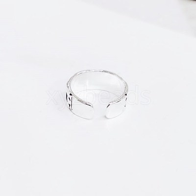 Women's Adjustable Brass Cuff Rings RJEW-BB49432-A-1