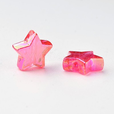 Eco-Friendly Transparent Acrylic Beads X-PL556-7-1
