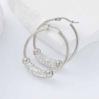 304 Stainless Steel Hoop Earrings BN4899-1