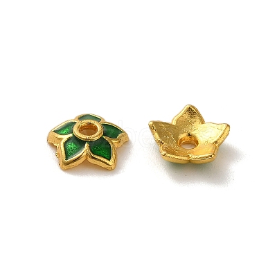 Alloy Enamel Beads Caps FIND-G074-02G-1