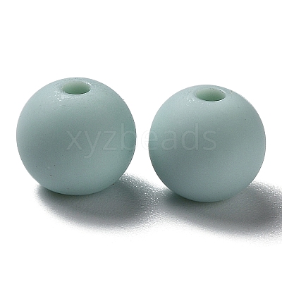 Frosted Opaque Acrylic Beads OACR-P019-01B-03-1