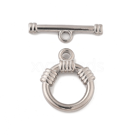 304 Stainless Steel Toggle Clasps STAS-B081-02P-1