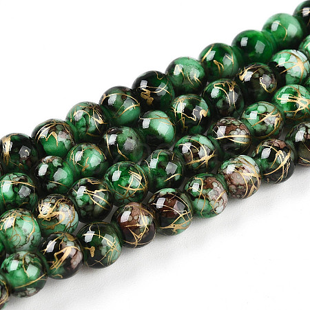 Baking Paint Glass Beads X1-DGLA-N003-6mm-B09-1