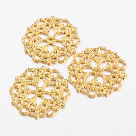 Tibetan Style Filigree Joiners Links TIBE-A11623-G-LF-1