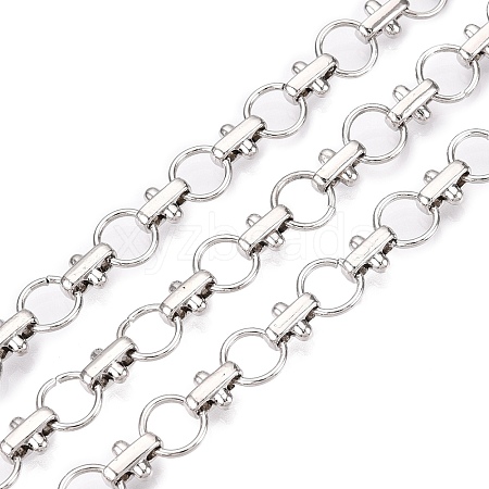 Alloy Round Ring Link Chains LCHA-T002-01P-1