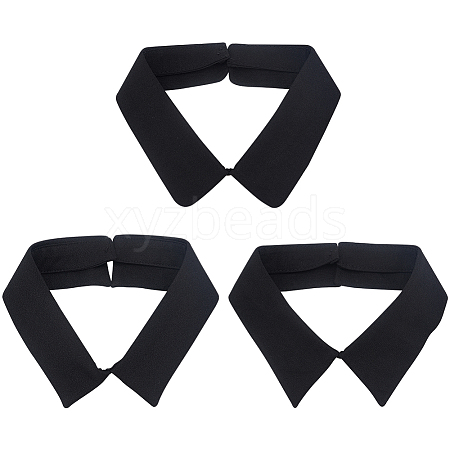  3Pcs 3 Style Polyester Detachable Blouse False Collar AJEW-NB0003-97A-1