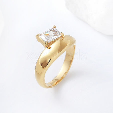 304 Stainless Steel Glass Finger Rings LS-MD8256-3-1
