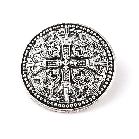 Tibetan Style Alloy Brooches JEWB-O016-03E-AS-1