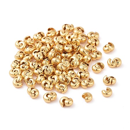 304 Stainless Steel Crimp Beads Covers LS-STAS-P239-34G-02-1