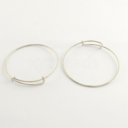 Adjustable Brass Bangle Making X-BJEW-R032-P-1