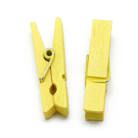 Dyed Wooden Craft Pegs Clips WOOD-R249-013G-1