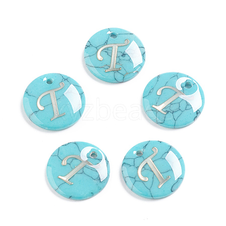 Synthetic Turquoise Charms G-L561-001T-1