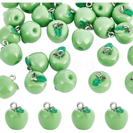 CHGCRAFT 30Pcs Opaque Resin Charms RESI-CA0001-32B-1