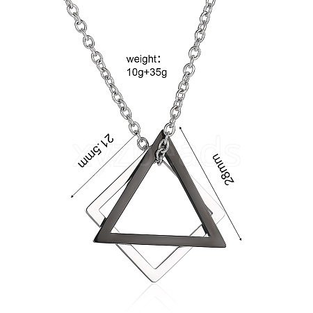 Simple Geometric Pendant Necklace TR3981-3-1