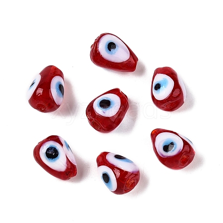 Handmade Evil Eye Lampwork Beads LAMP-T021-16D-1