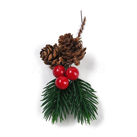 Christmas Theme Foam Imitation Berry & Plastic Pine Picks Decor DIY-Z034-02C-1