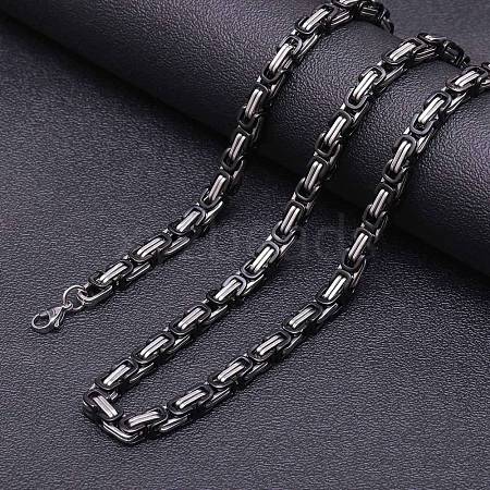 Titanium Steel Byzantine Chains Necklaces FS-WG56795-194-1