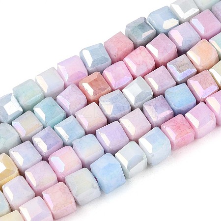 Anti-Tarnish Electroplate Glass Beads Strands X-GLAA-T025-4mm-10M-1