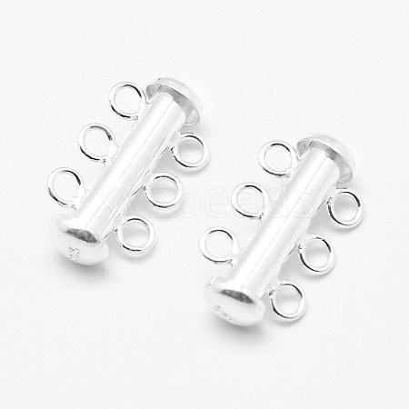 Sterling Silver Slide Lock Clasps STER-K035-02-1