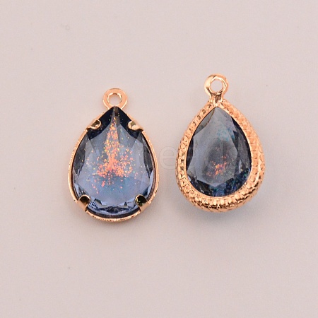 Faceted Resin Rhinestone Pendants RESI-TAC0010-25F-1