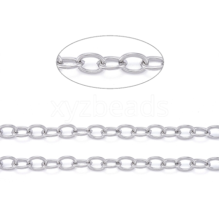 Tarnish Resistant 304 Stainless Steel Cable Chains CHS-F011-02A-P-1