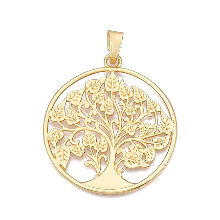 The Tree of Life Rack Plating Alloy Big Pendants FIND-N005-37G-1