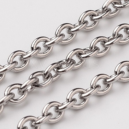 Tarnish Resistant 304 Stainless Steel Cable Chains CHS-L015-37-1