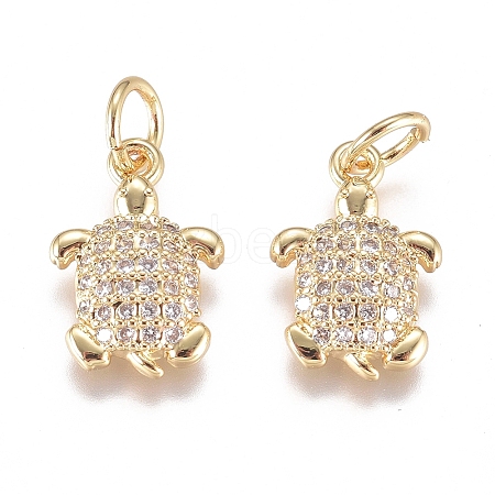 Brass Micro Pave Cubic Zirconia Pendants LS-ZIRC-G168-47G-1