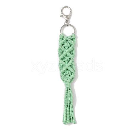 Handmade Macrame Nylon Thread Pendant Decorations HJEW-P019-05P-05-1