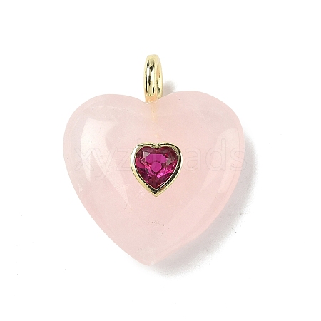 Natural Rose Quartz Pendants G-C274-04H-1
