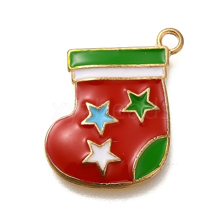 Christmas Theme Alloy Enamel Pendants FIND-I040-01B-1