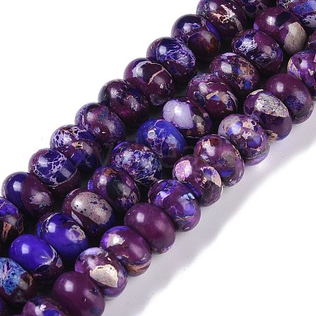 Dyed Synthetic Imperial Jasper Beads Strands G-P529-E01-A02-1