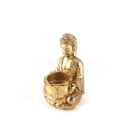 Resin Buddha Figurine Decorative Candle Holder PW-WG4F239-02-1