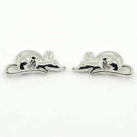 Alloy Animal Mouse Rat Charms Pendants PALLOY-M031-08P-NF-1