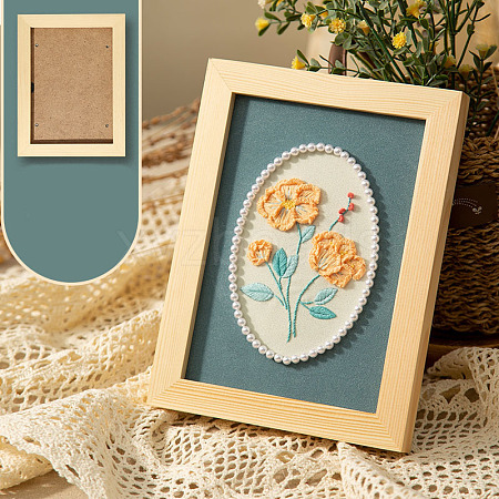 DIY Flower Pattern Photo Frame Stand Embroidery Kits PW-WG000E9-03-1