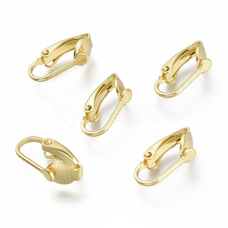 Brass Clip-on Earring Findings X-KK-Z007-30G-1