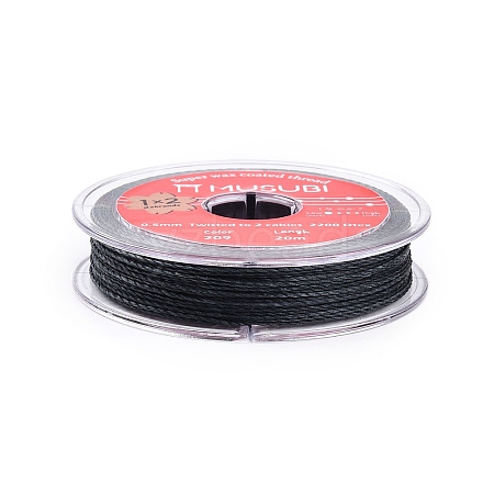 2-Ply Round Waxed Cotton Thread Cords YC-T004-01A-05-1