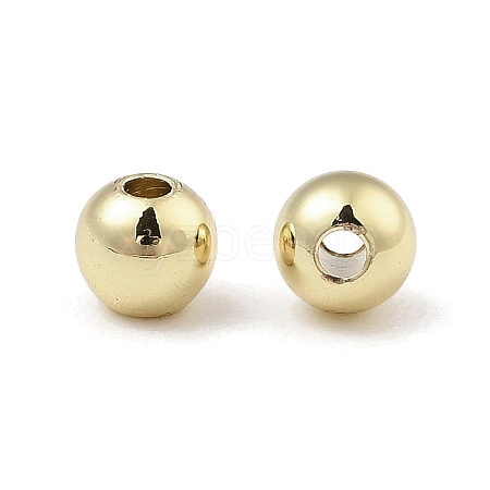 Rack Plating Brass Round Beads KK-A235-01G-04-1