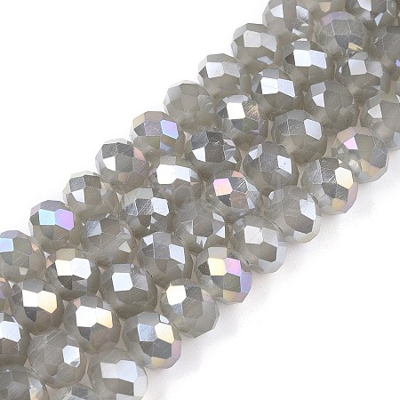 Electroplate Glass Beads Strands EGLA-A044-J8mm-B10-1