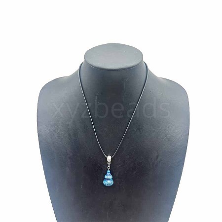 Gemstone Gourd Pendant Necklaces WJ9079-8-1