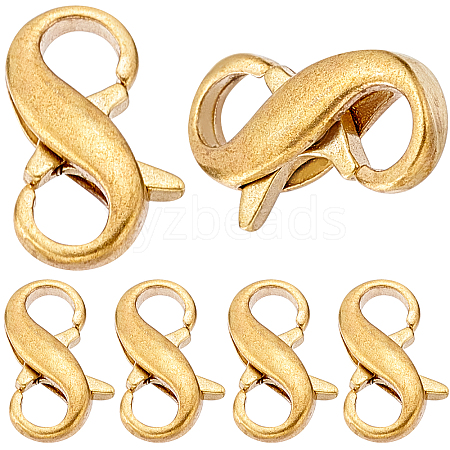 SUNNYCLUE Brass Double Opening Lobster Claw Clasps KK-SC0002-68-1