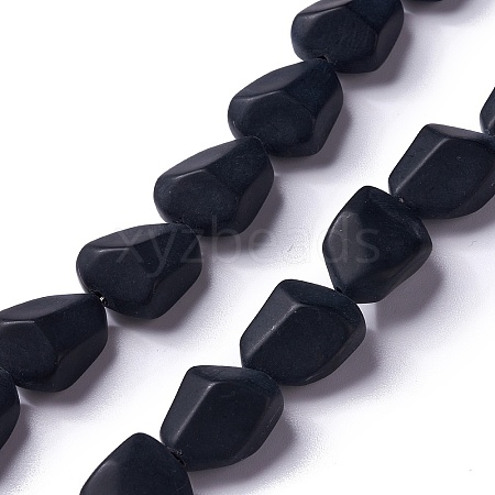 Opaque Frosted Glass Beads Strands FGLA-S001-02C-1