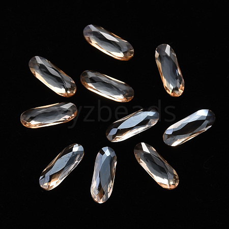 Oval Transparent Glass Cabochons MRMJ-T009-126-1