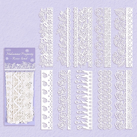 10pcs Retro Scrapbook Lace Paper PW-WGD198C-03-1