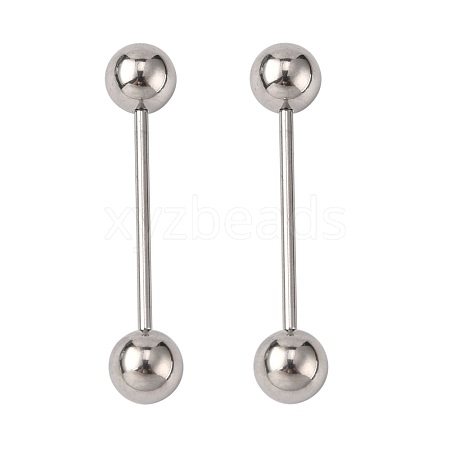 304 Stainless Steel Straight Barbell Cartilage Earrings STAS-R115-29C-P-1