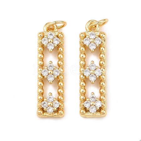 Brass Micro Pave Cubic Zirconia Pendants KK-Z146-30G-1